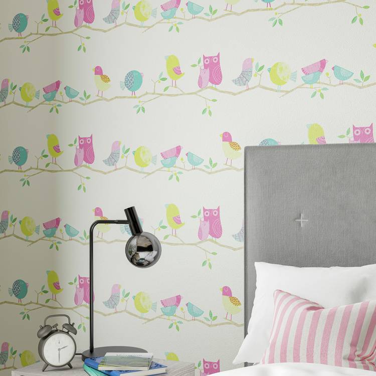 Harlequin Kids What a Hoot Wallpaper, imported from the UK