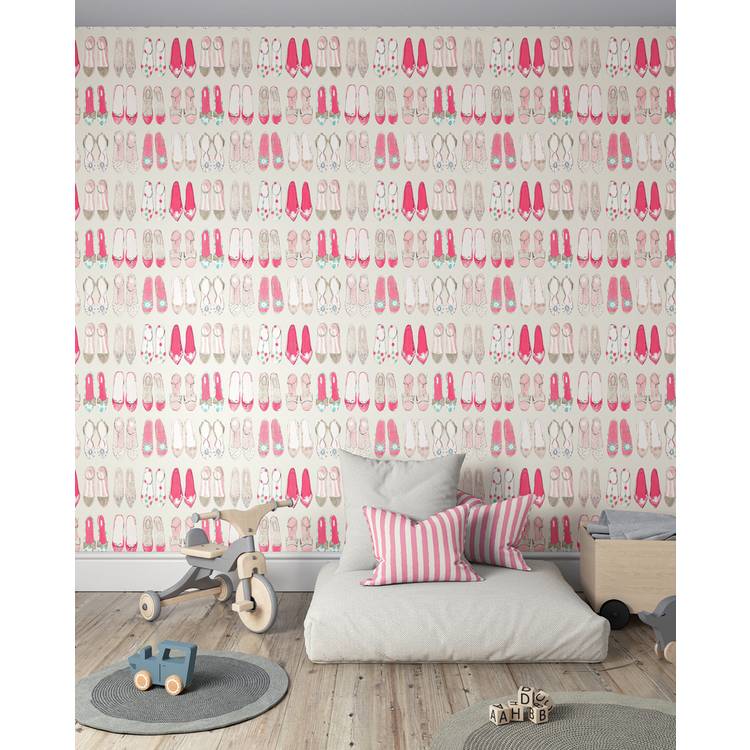 Harlequin Kids World At Your Feet Pink wallpaper, imported from the UK