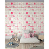 Harlequin Kids World At Your Feet Pink wallpaper, imported from the UK
