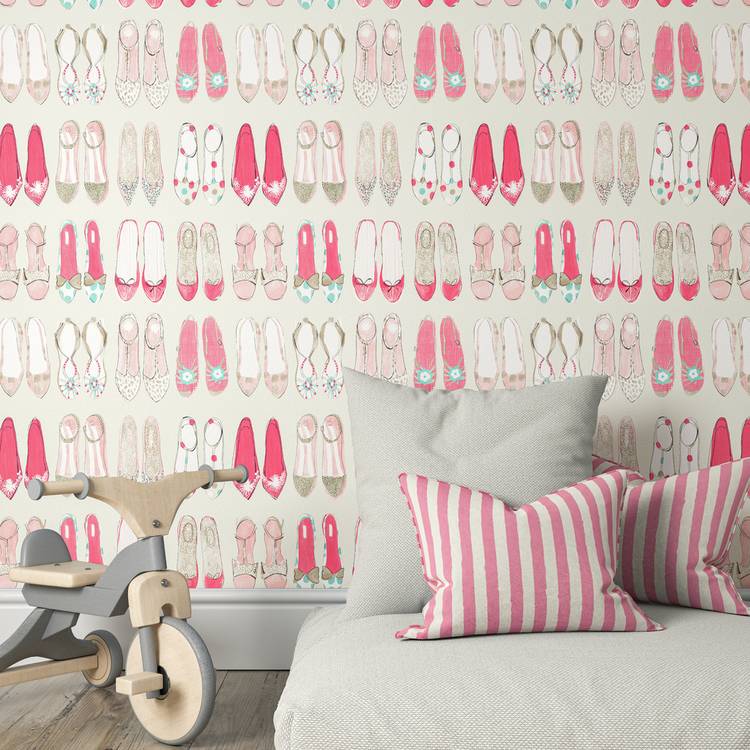 Harlequin Kids World At Your Feet Pink wallpaper, imported from the UK