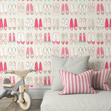 Harlequin Kids World At Your Feet Pink wallpaper, imported from the UK