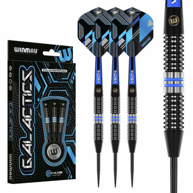 Winmau Galactics 24g tungsten darts set, UK version