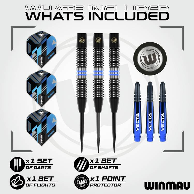 Winmau Galactics 24g tungsten darts set, UK version