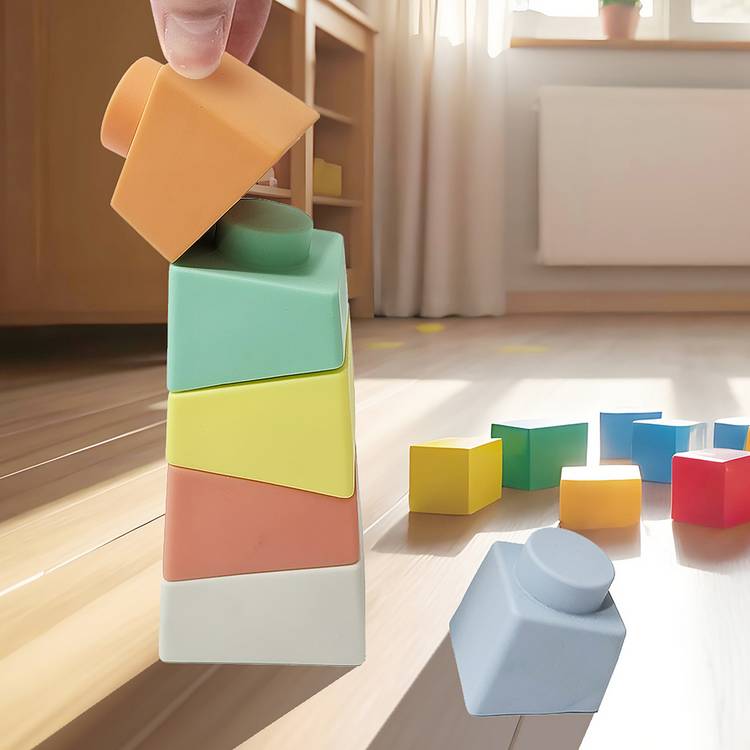 Chad Valley stacking tower set featuring 5 colourful characters, UK version
