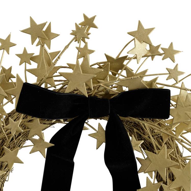 Argos Home star shaped wreath with bow 43cm, imported from the UK