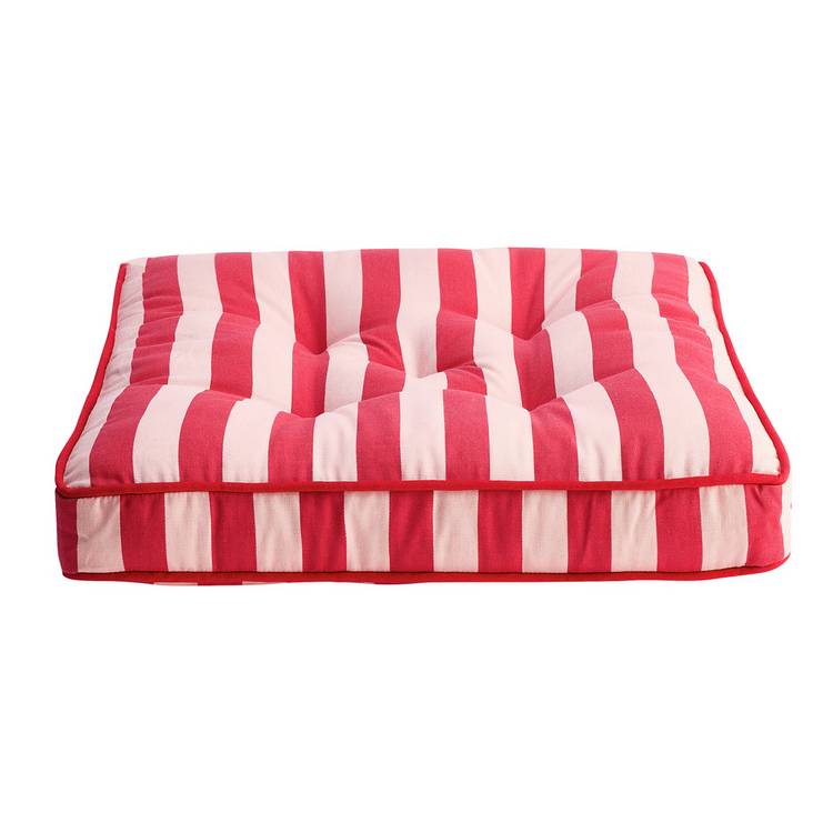 Habitat red and pink striped seat cushions pack of 2 (British brand)