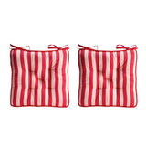Habitat red and pink striped seat cushions pack of 2 (British brand)