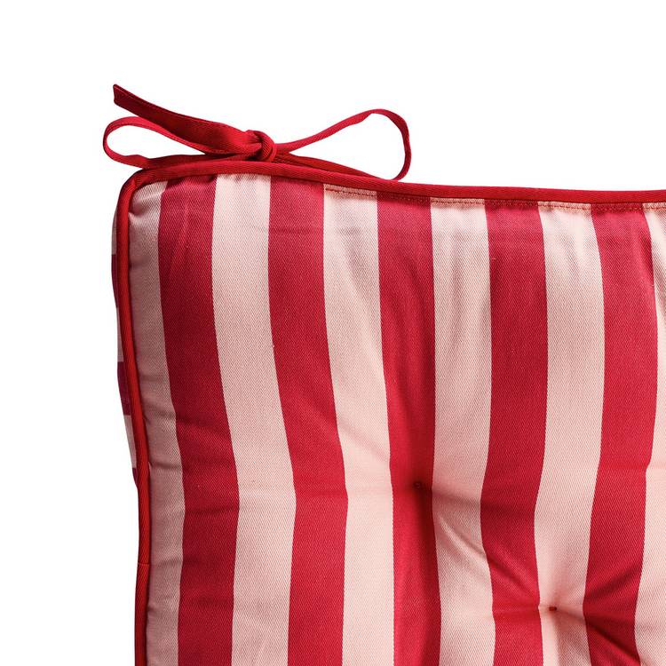 Habitat red and pink striped seat cushions pack of 2 (British brand)
