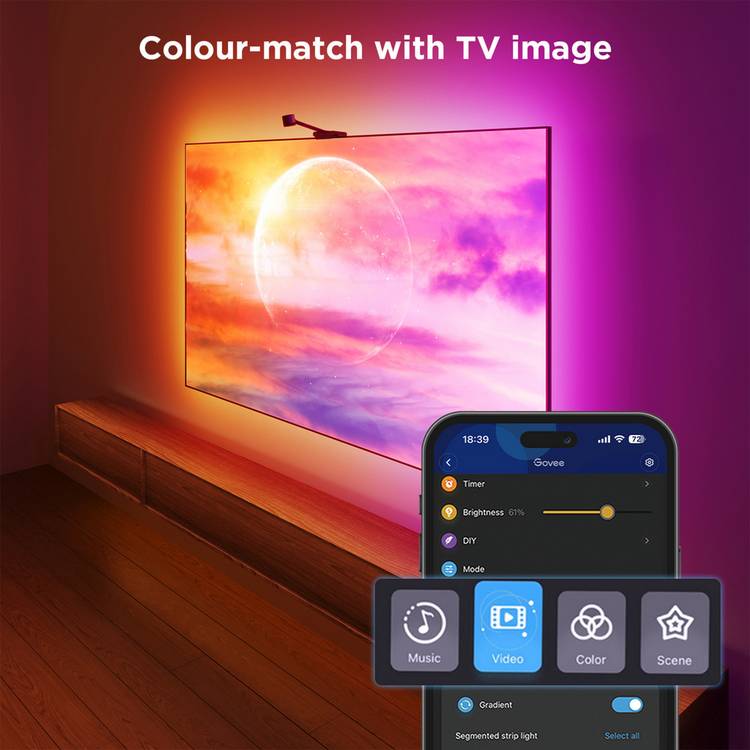 Govee Envisual 3S smart TV backlight for 55-65 inch TVs, UK version