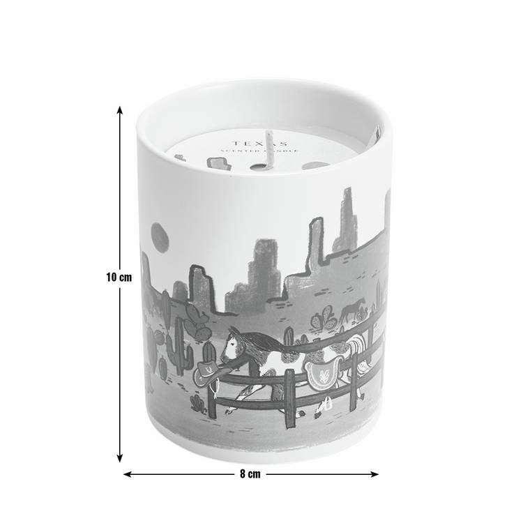Habitat ceramic candle with lid Texas, imported from the UK