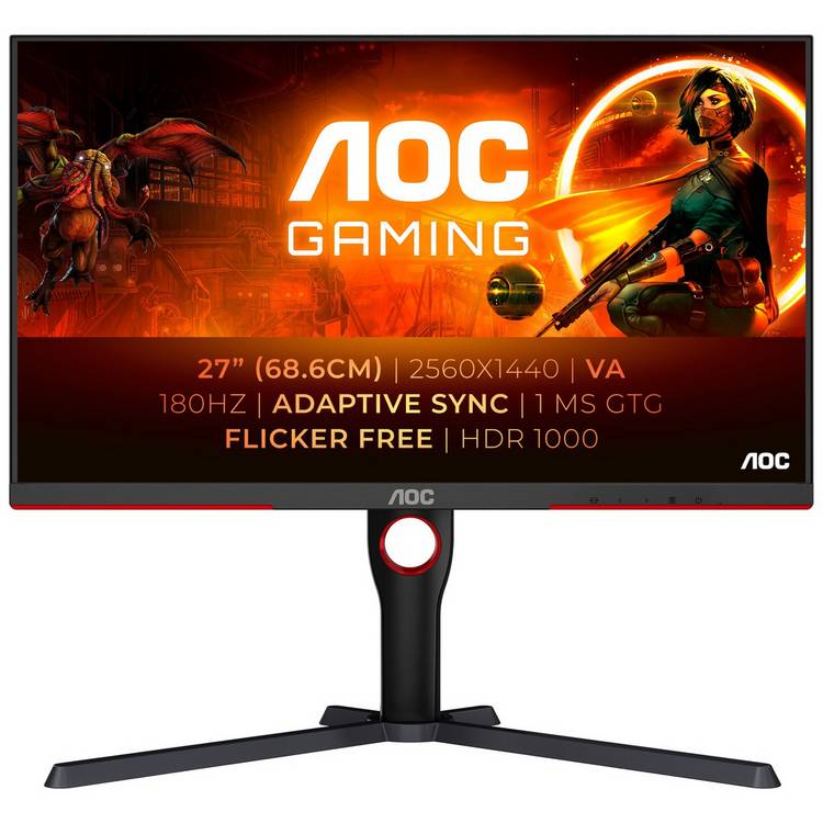 AOC 27-inch QHD Mini LED gaming monitor, UK version