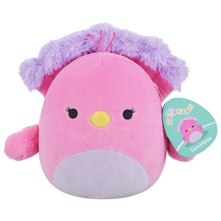 Squishmallows plush toy Sweetpea peacock 7.5 inch, imported from the UK