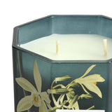 Habitat honey sandalwood multiwick candle blue glass holder, UK version