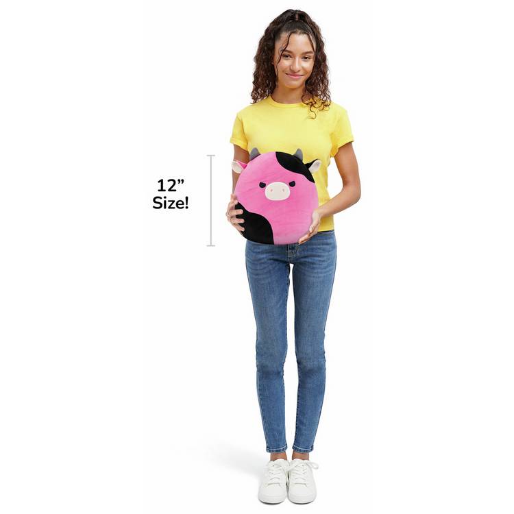 Squishmallows black and pink cow plush 12 inch (British brand)