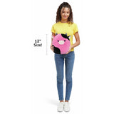Squishmallows black and pink cow plush 12 inch (British brand)