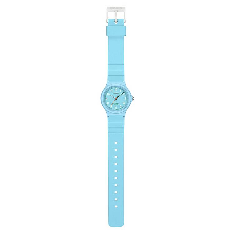 Casio Classic Analogue Blue silicone strap watch, imported from the UK