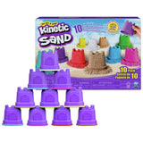 Kinetic Sand magical flowing sand playset 10-pack, UK version