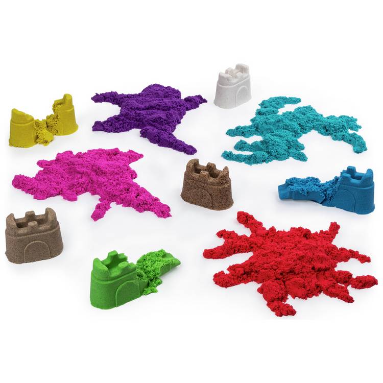 Kinetic Sand magical flowing sand playset 10-pack, UK version