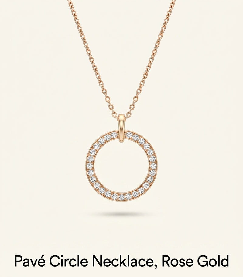 Cartier diamond necklace in 18-karat rose gold, imported from the UK