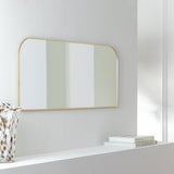 Habitat gold round edge rectangular wall mirror 40x100cm (British brand)