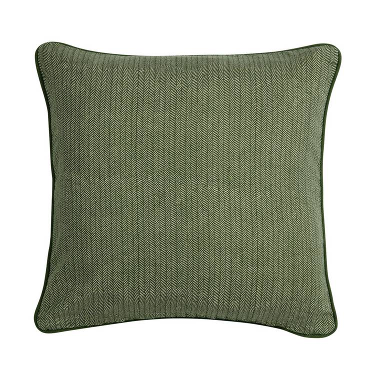 Argos Home stag printed cushion green 43x43cm, imported from the UK