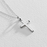 Revere sterling silver cross pendant necklace with cable chain - British product