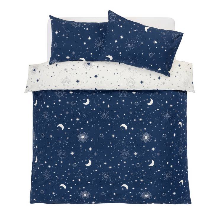 Argos Home celestial navy bedding set single, imported from the UK