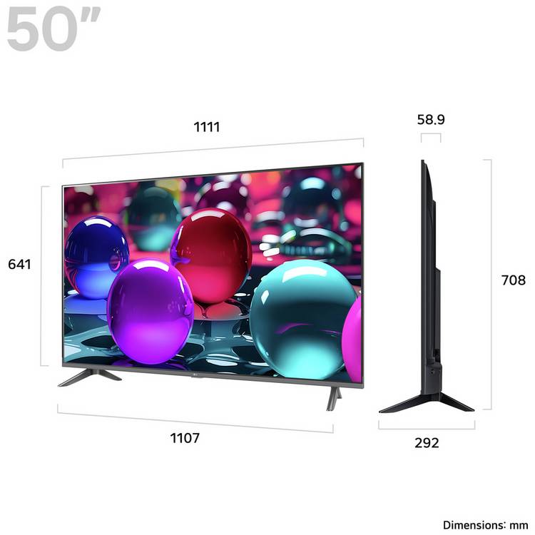 LG 50 inch Smart 4K UHD HDR LED Television (British brand)