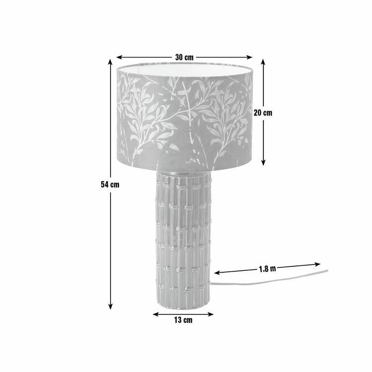 Habitat Morris & Co. cane ceramic table lamp blue, UK version