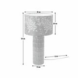Habitat Morris & Co. cane ceramic table lamp blue, UK version
