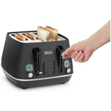 De'Longhi black 4 slice toaster - British product