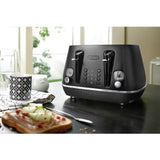 De'Longhi black 4 slice toaster - British product
