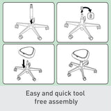Leitz ergonomic sit stool faux leather - British product