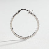 Revere sterling silver cubic zirconia hoop earrings (British brand)