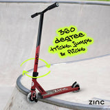 Zinc Phantom stunt scooter with stunt peg - British product