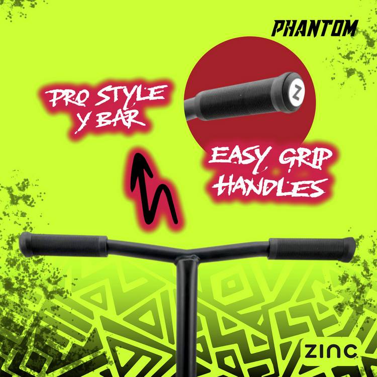 Zinc Phantom stunt scooter with stunt peg - British product
