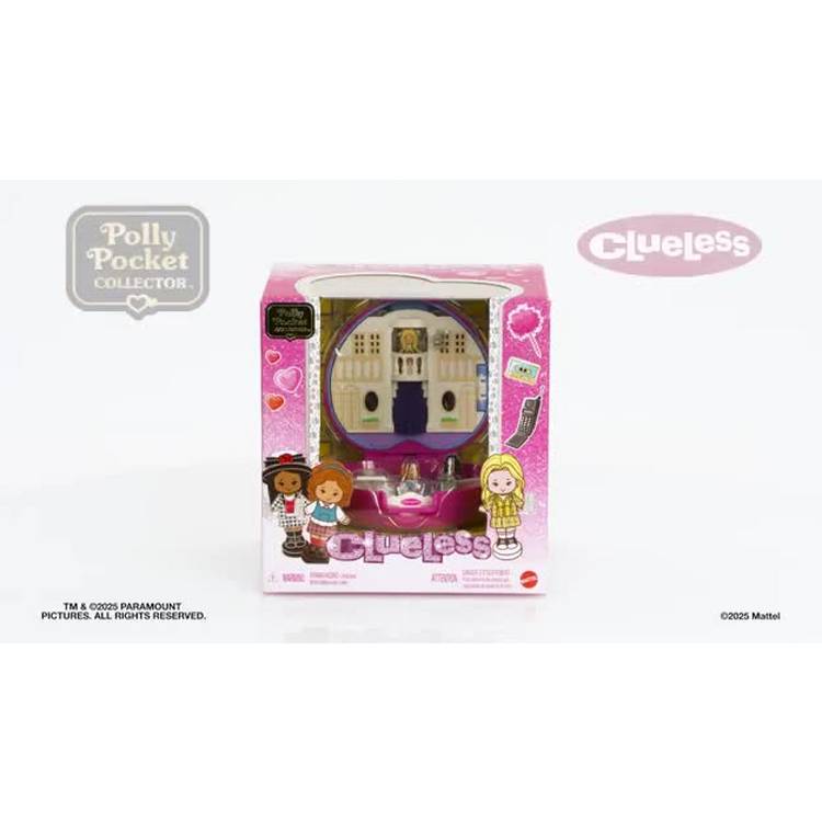 Polly Pocket Clueless micro dolls and car collector playset, UK version