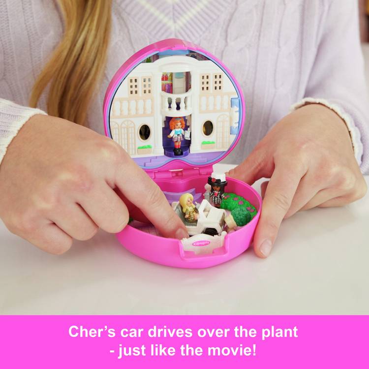 Polly Pocket Clueless micro dolls and car collector playset, UK version