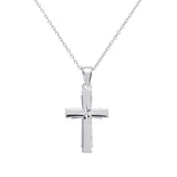Revere sterling silver cross chain diamond cut 18 inch (British brand)