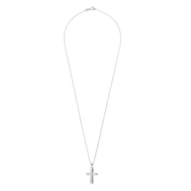 Revere sterling silver cross chain diamond cut 18 inch (British brand)