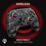 Gioteck WX5+ Camo wireless controller for Switch and PC, UK version