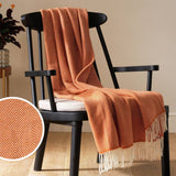 Argos Habitat Herringbone Throw - Burnt Orange - 125x150cm- Buy online at McGrocer