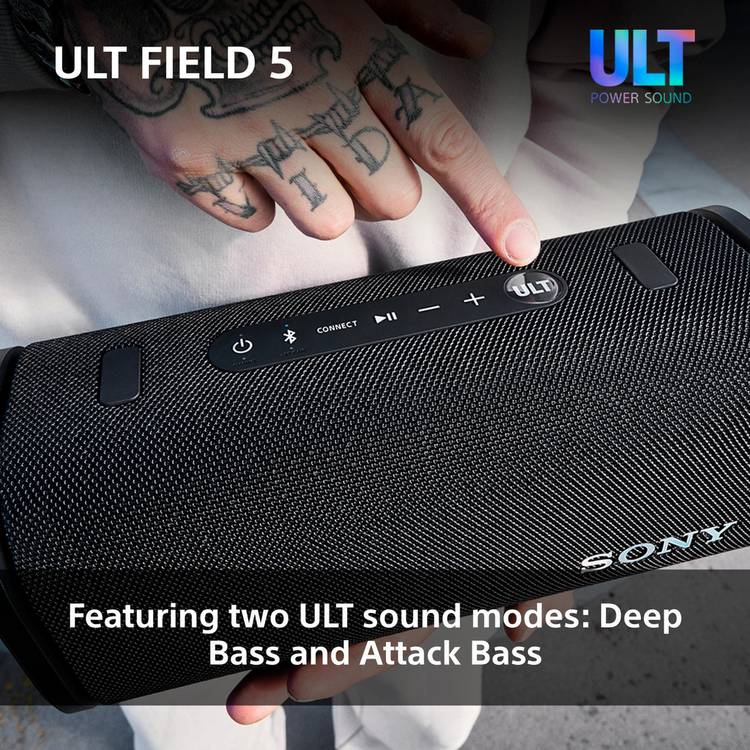 Sony ULT Field 5 portable Bluetooth speaker black (British brand)