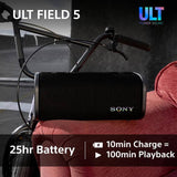 Sony ULT Field 5 portable Bluetooth speaker black (British brand)