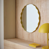 Habitat yellow round wall mirror 60cm, imported from the UK