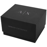 Armani Exchange chronograph watch black silicone 42mm (British brand)