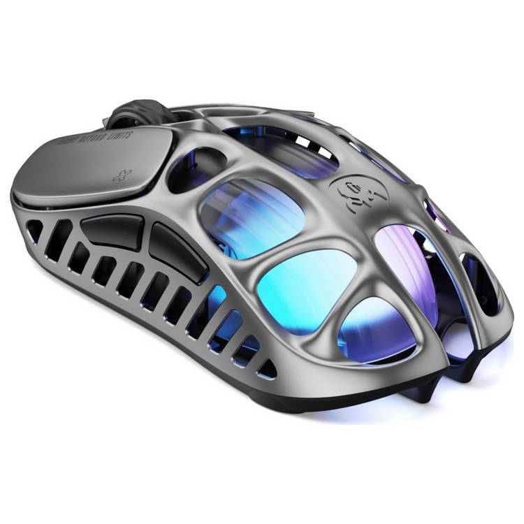 GravaStar Mercury X Pro wireless gaming mouse in silver (British brand)