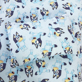 Bluey Mischief Fleece blue kids bedding set single, imported from the UK