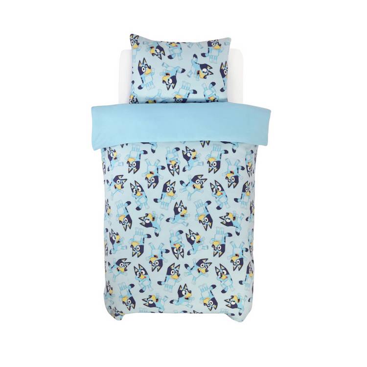 Bluey Mischief Fleece blue kids bedding set single, imported from the UK