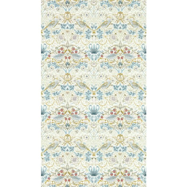 Clarke & Clarke Strawberry Thief wallpaper plum cream, imported from the UK